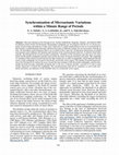 Research paper thumbnail of Synchronization of Microseismic Variations within a Minute Range of Periods