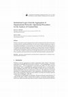 Research paper thumbnail of Institutional Logics from the Aggregation of Organizational Networks: Operational Procedures for the Analysis of Counted Data