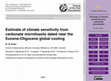 Research paper thumbnail of Estimate of climate sensitivity from carbonate microfossils dated near the Eocene-Oligocene global cooling