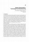 Research paper thumbnail of Organic Photovoltaics: Technologies and Manufacturing