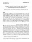 Research paper thumbnail of Core and Peripheral Criteria of Video Game Addiction in the Game Addiction Scale for Adolescents