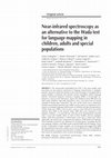 Research paper thumbnail of Near-Infrared Spectroscopy As An Alternative to the Wada Test for Language Mapping In Children, Adults and Special Populations