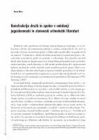 Research paper thumbnail of Konstrukcija družb in spolov v nekdanji jugoslovanski in slovenski arheološki literaturi