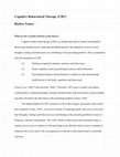 Research paper thumbnail of Cognitive Behavioral Therapy (pp. 423-427) from "The Blackwell Companion to Social Work (4th ed.)" Davies (Ed.). (2013)