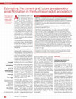 Research paper thumbnail of Estimating the current and future prevalence of atrial fibrillation in the Australian adult population