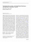 Research paper thumbnail of The Relation Between Eating-and Weight-Related Disturbances and Depression In Adolescence: A Review