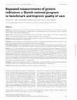 Research paper thumbnail of Repeated measurements of generic indicators: a Danish national program to benchmark and improve quality of care