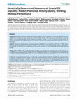 Research paper thumbnail of Genetically Determined Measures of Striatal D2 Signaling Predict Prefrontal Activity during Working Memory Performance