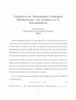 Research paper thumbnail of Comments on: Progressive censoring methodology: an appraisal