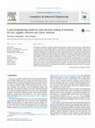 Research paper thumbnail of A goal programming model for joint decision making of inventory lot-size, supplier selection and carrier selection