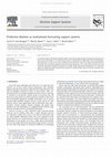 Research paper thumbnail of Prediction Markets as institutional forecasting support systems