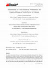 Research paper thumbnail of Determinants of Firm’s Financial Performance: An Empirical Study on Textile Sector of Pakistan