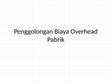 Research paper thumbnail of Penggolongan Biaya Overhead Pabrik