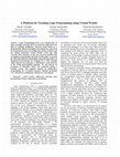 Research paper thumbnail of A Platform for Teaching Logic Programming Using Virtual Worlds