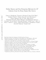 Research paper thumbnail of Stellar masses and star formation histories for 105 galaxies from the Sloan Digital Sky Survey