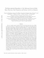 Research paper thumbnail of The environmental dependence of the relations between stellar mass, structure, star formation and nuclear activity in galaxies