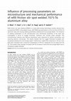 Research paper thumbnail of Influence of Processing Parameters on the Microstructure and Oxidation Behavior of Hot Pressed Ni-20Cr + WC Metal Matrix Composites