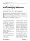 Research paper thumbnail of Investigation of sudden death from Mycobacterium tuberculosis in a foreign-born worker at a resort hotel