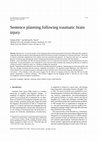 Research paper thumbnail of Sentence planning following traumatic brain injury