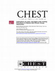 Research paper thumbnail of Implications of lower- and upper-limb training procedures in patients with chronic airway obstruction