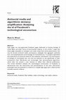 Research paper thumbnail of Antisocial media and algorithmic deviancy amplification: Analysing the id of Facebook’s technological unconscious