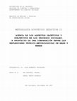 Research paper thumbnail of ACERCA DE LOS ASPECTOS OBJETIVOS Y SUBJETIVOS EN LOS PROCESOS SOCIALES. A PROPÓSITO DE UNA COMPARACIÓN ENTRE LAS REFLEXIONES TEÓRICO-METODOLÓGICAS DE MARX Y WEBER