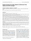 Research paper thumbnail of Genetic diversity and safety aspects of enterococci from slightly fermented sausages