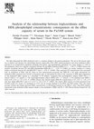 Research paper thumbnail of Analysis of the relationship between triglyceridemia and HDL-phospholipid concentrations: consequences on the efflux capacity of serum in the Fu5AH system