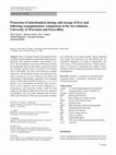 Research paper thumbnail of Protection of mitochondria during cold storage of liver and following transplantation: comparison of the two solutions, University of Wisconsin and Eurocollins