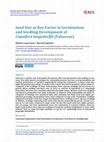 Research paper thumbnail of Seed Size as Key Factor in Germination and Seedling Development of &lt;i&gt;Copaifera langsdorffii&lt;/i&gt; (Fabaceae)