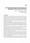 Research paper thumbnail of US Space Radioisotope Power Systems and Applications: Past, Present and Future