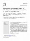 Research paper thumbnail of Comparison of povidone-iodine solution and soft white paraffin ointment in the management of skeletal pin-sites: A pilot study