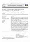 Research paper thumbnail of The impact of organisational and individual factors on team communication in surgery: A qualitative study