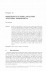 Research paper thumbnail of Resilience in Risk Analysis and Risk Assessment