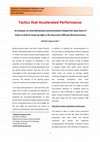 Research paper thumbnail of Tactics that Accelerated Performance