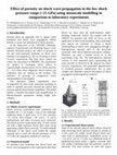 Research paper thumbnail of Effect of porosity on shock wave propagation in the low shock pressure range using mesoscale modelling in comparison to laboratory experiments