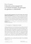 Research paper thumbnail of Il Bundesverfassungsgericht e l’Unione Europea, tra principio di apertura e controlimiti, in DPCE  2016/2, p. 431-436 [Abstract]