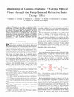 Research paper thumbnail of Monitoring of gamma-irradiated Yb-doped optical fibers through the pump induced refractive index change effect