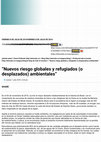 Research paper thumbnail of Nuevos Riesgos Globales y Refugiados o Desplazados Ambientales