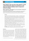 Research paper thumbnail of What happens when ants fail at plant defence? Cordia nodosa dynamically adjusts its investment in both direct and indirect resistance traits in response to herbivore damage