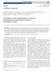 Research paper thumbnail of An Analysis of the Characteristics of Thoracic and Abdominal Injuries Due to Gunshot Homicides in Israel