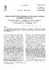 Research paper thumbnail of A simple method for the determination of the intensity and phase of ultrashort optical pulses