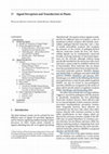 Research paper thumbnail of Signal Perception and Intracellular Signal Transduction in Plant Pathogen Defense