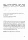 Research paper thumbnail of Effect of Dried Blood-Rumen Content Mixture (DBRCM) on feed intake, body weight gain, feed conversion ratio and mortality rate of SASSO C44 broiler chicks