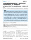 Research paper thumbnail of Epilepsy and Neurocysticercosis in Latin America: A Systematic Review and Meta-analysis