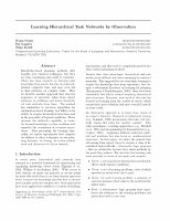 Research paper thumbnail of Learning Hierarchical Task Networks by Observation