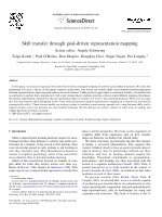 Research paper thumbnail of Skill transfer through goal-driven representation mapping