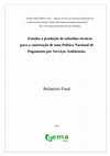 Research paper thumbnail of Estudos e produção de subsídios técnicos para a construção de uma Política Nacional de