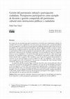 Research paper thumbnail of Gestion del patrimonio cultural y participación ciudadana.pdf