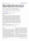 Research paper thumbnail of High-resolution fibre-optic sensor for angular displacement measurements